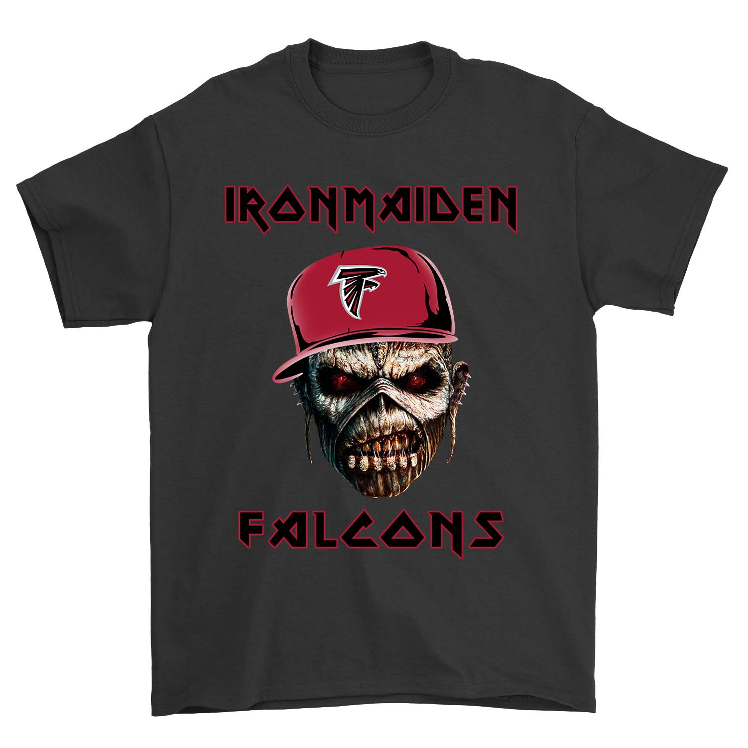 Atlanta Falcons "iron Maiden" Rock & Roll T-Shirt Atlanta Falcons "iron Maiden" Rock & Roll T-Shirt