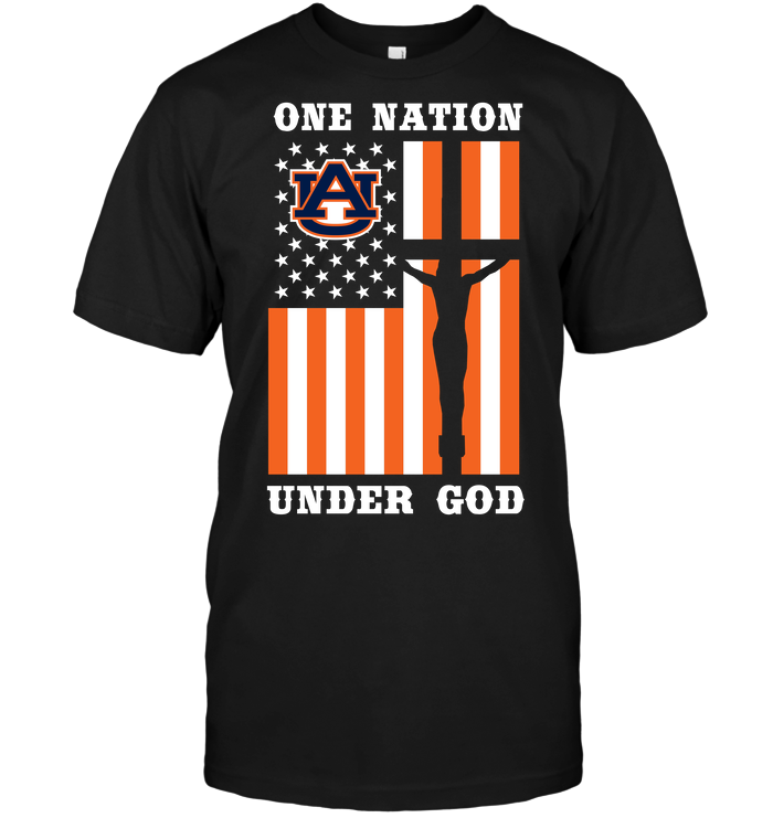 Auburn Tigers "one Nation Under God" Patriotic T-Shirt Auburn Tigers "one Nation Under God" Patriotic T-Shirt