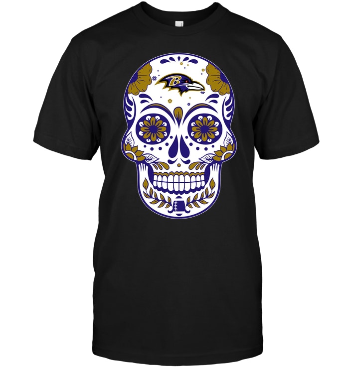 Baltimore Ravens "sugar Skull" T-Shirt Baltimore Ravens "sugar Skull" T-Shirt