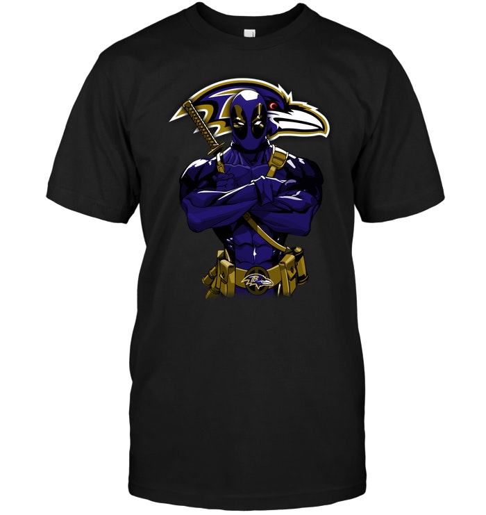 Baltimore Ravens "deadpool" Crossover T-Shirt Baltimore Ravens "deadpool" Crossover T-Shirt