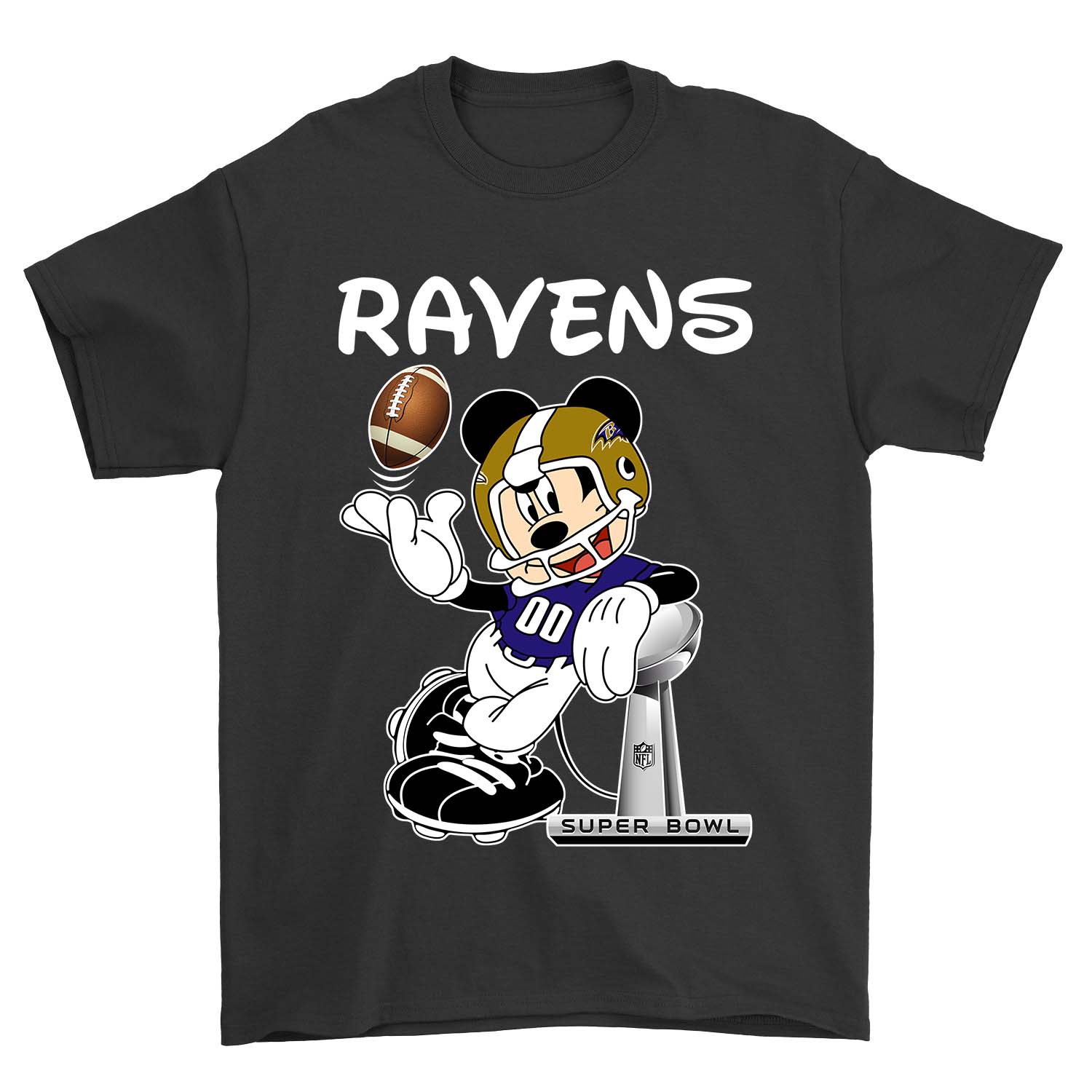 Baltimore Ravens "mickey Mouse" Disney T-Shirt Baltimore Ravens "mickey Mouse" Disney T-Shirt