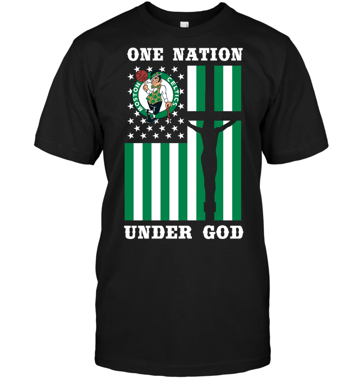 Boston Celtics "one Nation Under God" Patriotic T-Shirt Boston Celtics "one Nation Under God" Patriotic T-Shirt