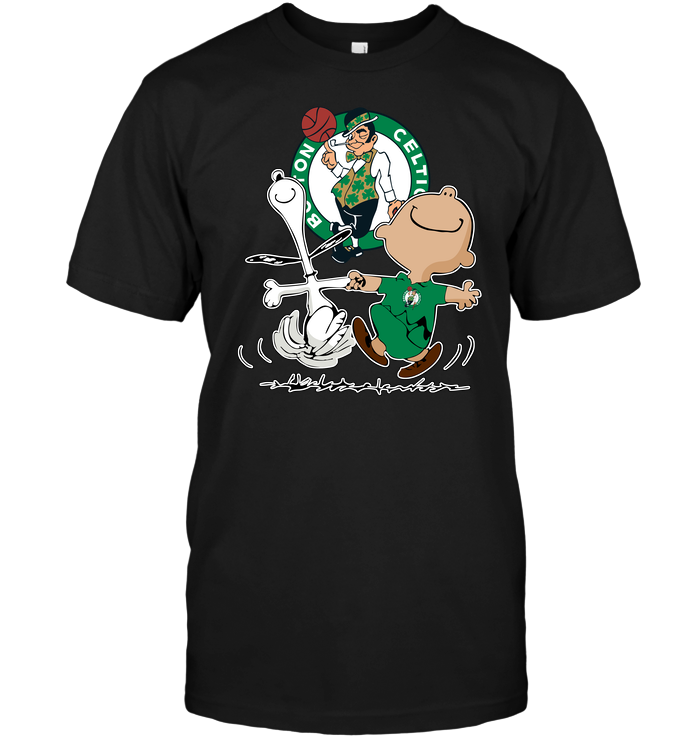 Boston Celtics "charlie Brown & Snoopy" T-Shirt Boston Celtics "charlie Brown & Snoopy" T-Shirt