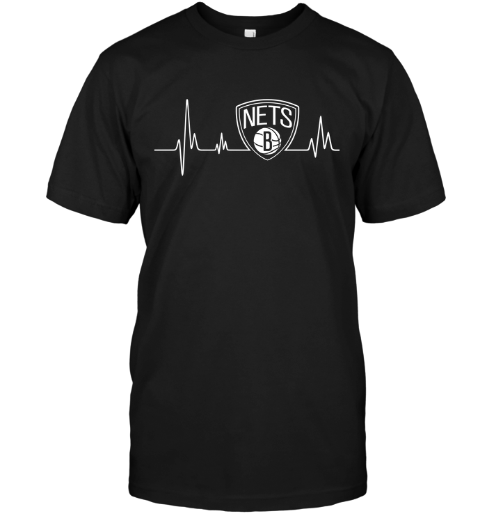 Brooklyn Nets "game Day Heartbeat" T-Shirt Brooklyn Nets "game Day Heartbeat" T-Shirt