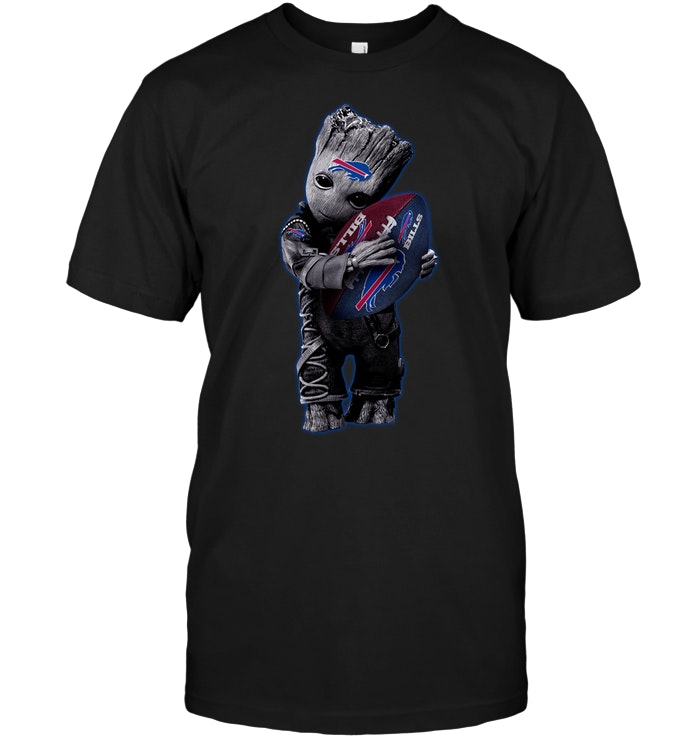 Buffalo Bills "baby Groot Hugs Football" T-Shirt Buffalo Bills "baby Groot Hugs Football" T-Shirt