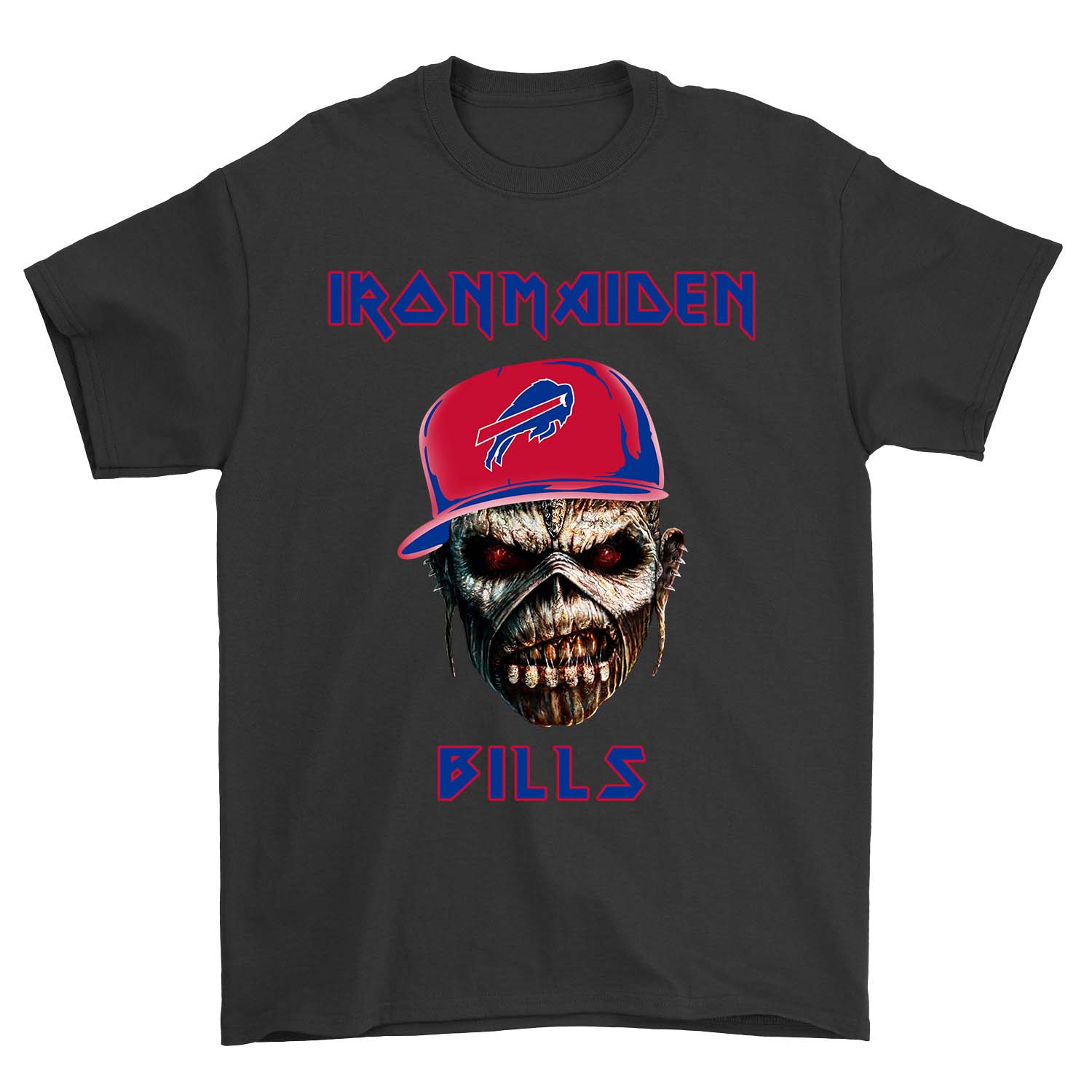 Buffalo Bills "iron Maiden" Rock & Roll T-Shirt Buffalo Bills "iron Maiden" Rock & Roll T-Shirt