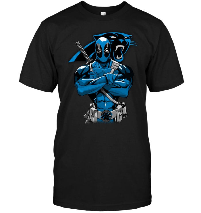 Carolina Panthers "deadpool" Crossover T-Shirt Carolina Panthers "deadpool" Crossover T-Shirt