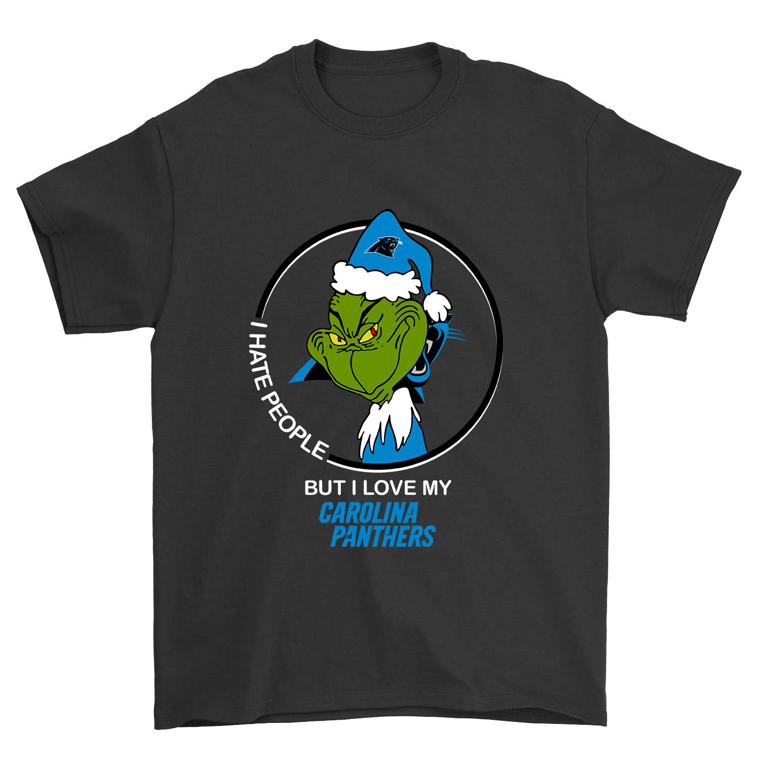 Carolina Panthers "grinch - I Hate People" T-Shirt Carolina Panthers "grinch - I Hate People" T-Shirt