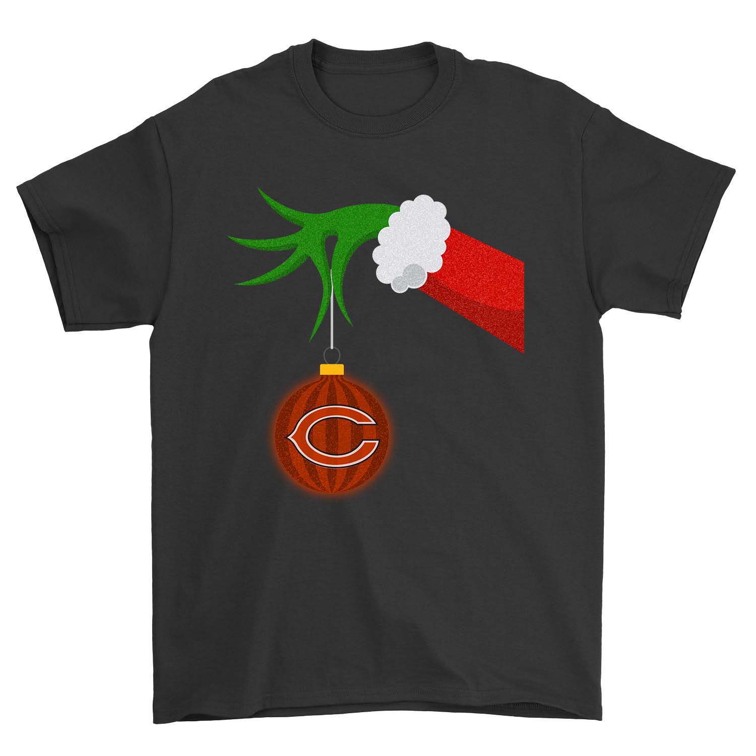 Chicago Bears "grinch Hand" Holiday T-Shirt Chicago Bears "grinch Hand" Holiday T-Shirt
