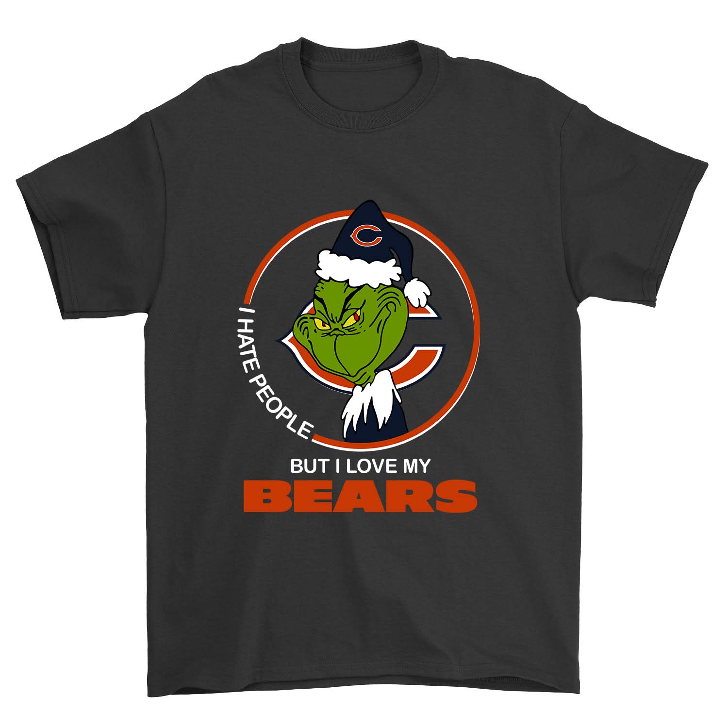Chicago Bears "grinch - I Hate People" T-Shirt Chicago Bears "grinch - I Hate People" T-Shirt