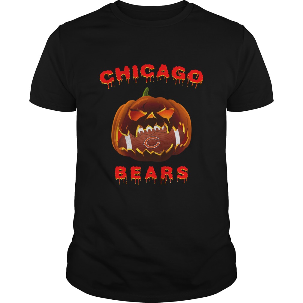 Chicago Bears Halloween Pumpkin T-Shirt Chicago Bears Halloween Pumpkin T-Shirt