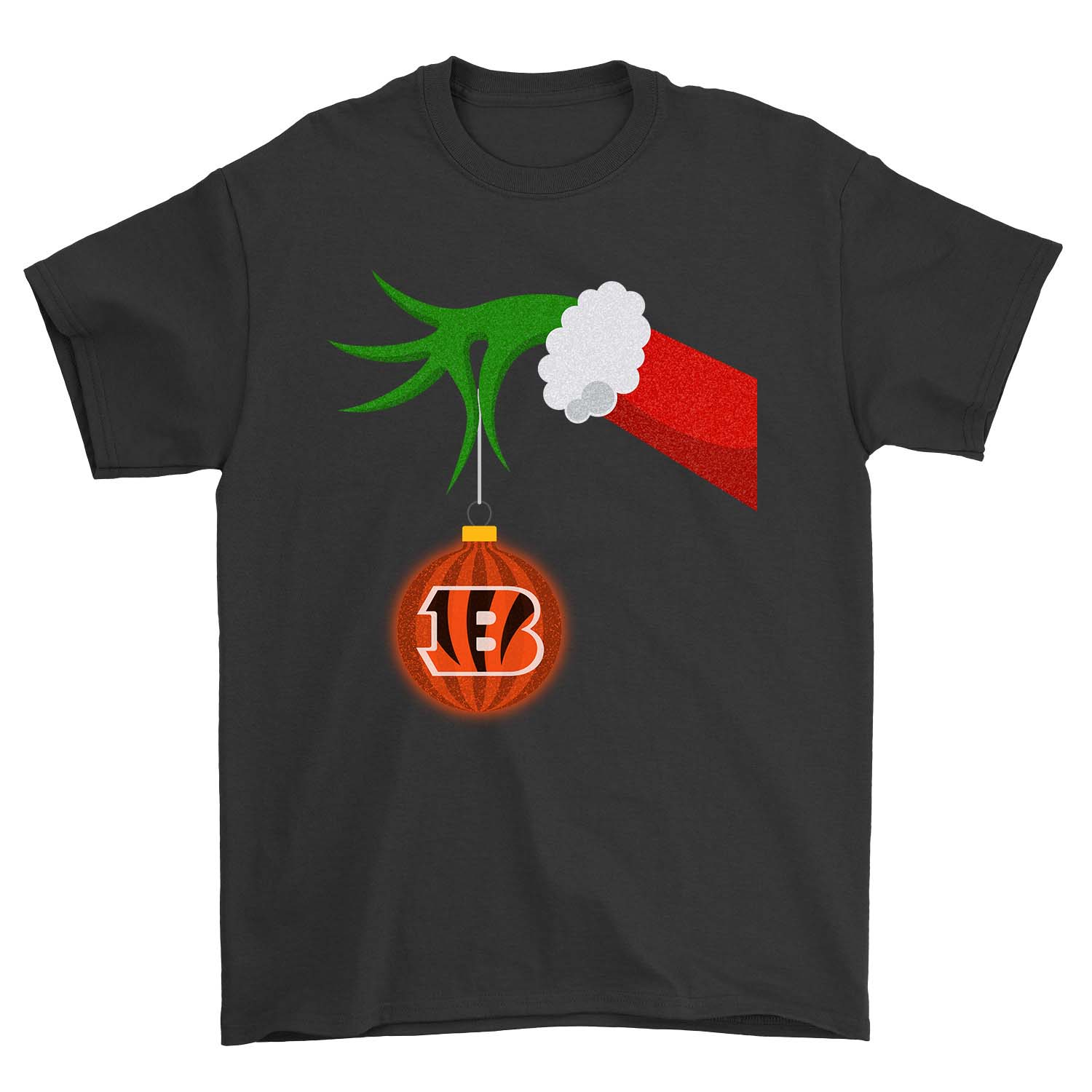 Cincinnati Bengals "grinch Hand" Holiday T-Shirt Cincinnati Bengals "grinch Hand" Holiday T-Shirt