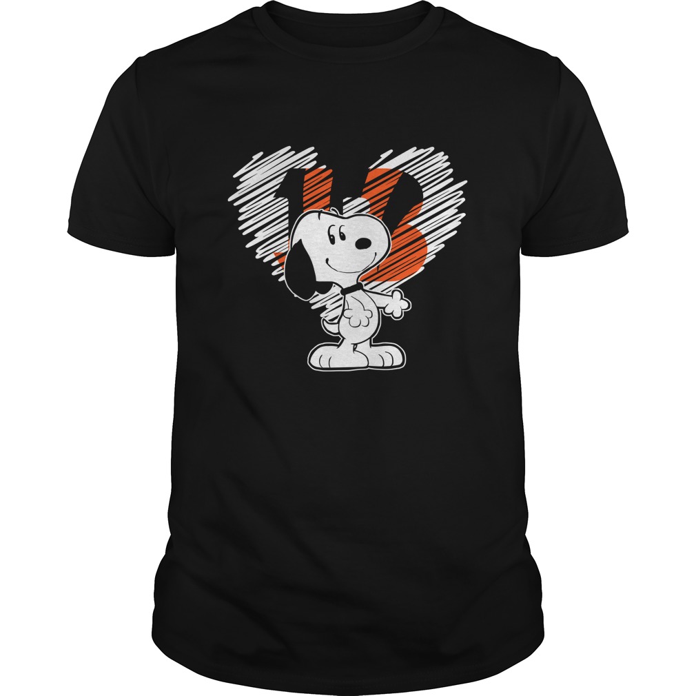 Cincinnati Bengals "snoopy In My Heart" T-Shirt Cincinnati Bengals "snoopy In My Heart" T-Shirt