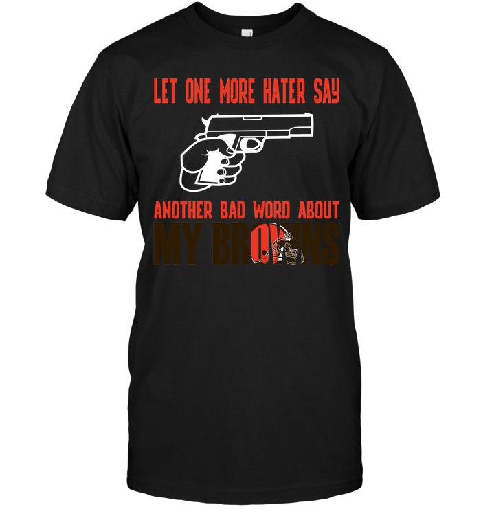 Cleveland Browns "haters' Warning" T-Shirt Cleveland Browns "haters' Warning" T-Shirt