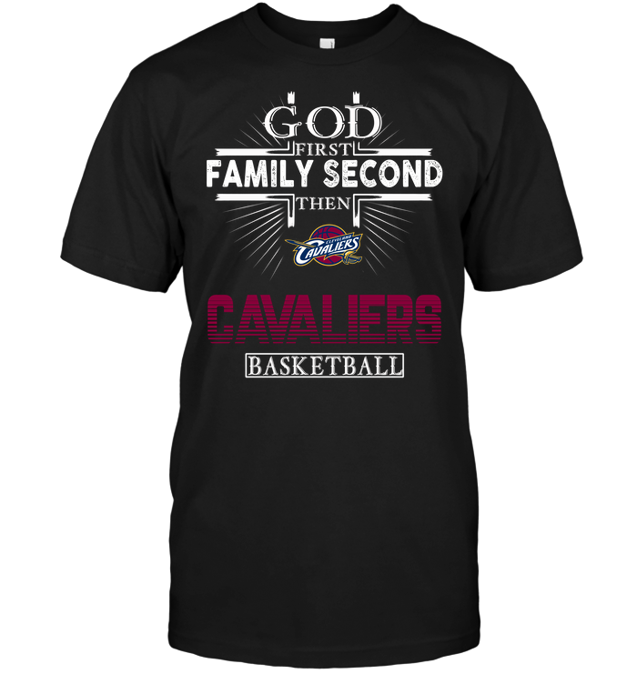 Cleveland Cavaliers "god, Family, Basketball" T-Shirt Cleveland Cavaliers "god, Family, Basketball" T-Shirt