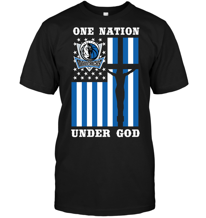 Dallas Mavericks "one Nation Under God" Patriotic T-Shirt Dallas Mavericks "one Nation Under God" Patriotic T-Shirt