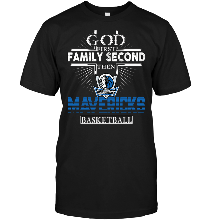 Dallas Mavericks "god, Family, Basketball" T-Shirt Dallas Mavericks "god, Family, Basketball" T-Shirt