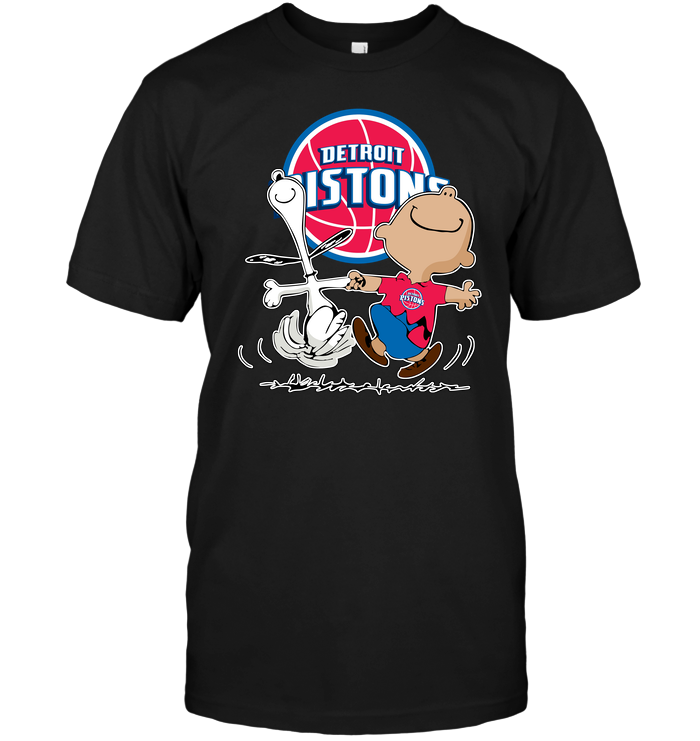 Detroit Pistons "charlie Brown & Snoopy" T-Shirt Detroit Pistons "charlie Brown & Snoopy" T-Shirt