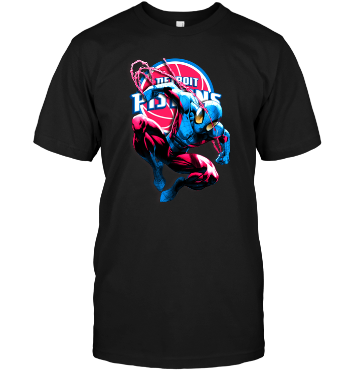 Detroit Pistons "spiderman" Superhero T-Shirt Detroit Pistons "spiderman" Superhero T-Shirt