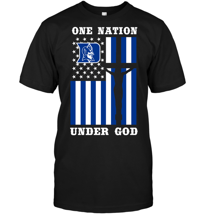 Duke Blue Devils "one Nation Under God" Patriotic T-Shirt Duke Blue Devils "one Nation Under God" Patriotic T-Shirt