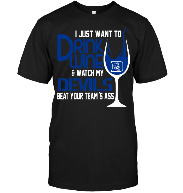 Duke Blue Devils "wine & Basketball" T-Shirt Duke Blue Devils "wine & Basketball" T-Shirt