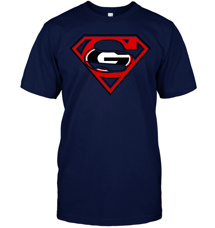 Superman Georgia Bulldogs T-Shirt Superman Georgia Bulldogs T-Shirt