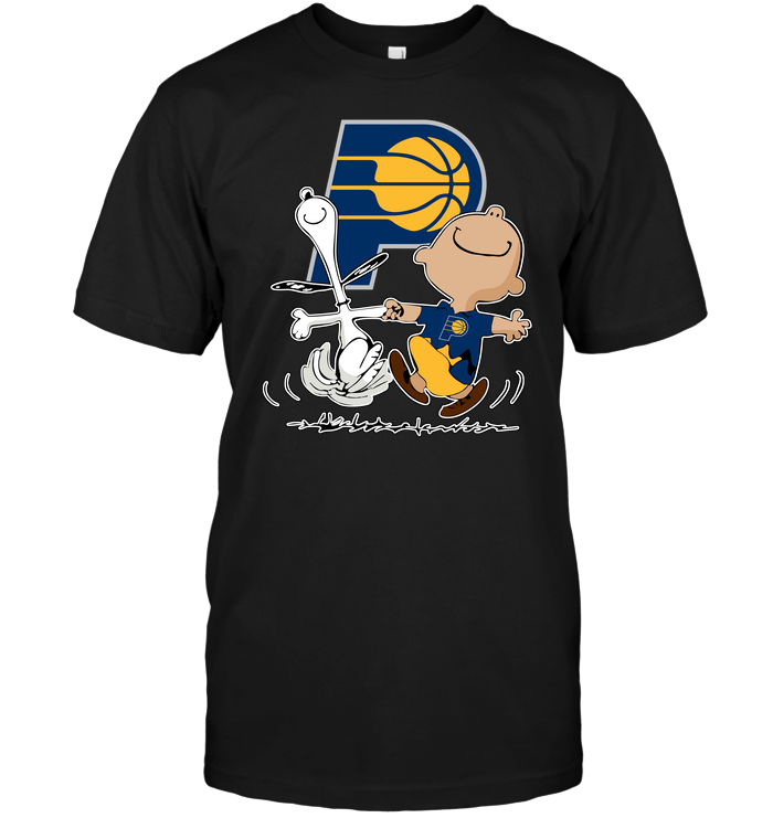 Indiana Pacers "charlie Brown & Snoopy" T-Shirt Indiana Pacers "charlie Brown & Snoopy" T-Shirt
