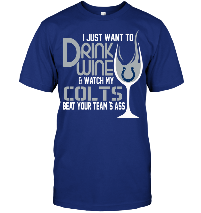 Indianapolis Colts "wine & Football" T-Shirt Indianapolis Colts "wine & Football" T-Shirt