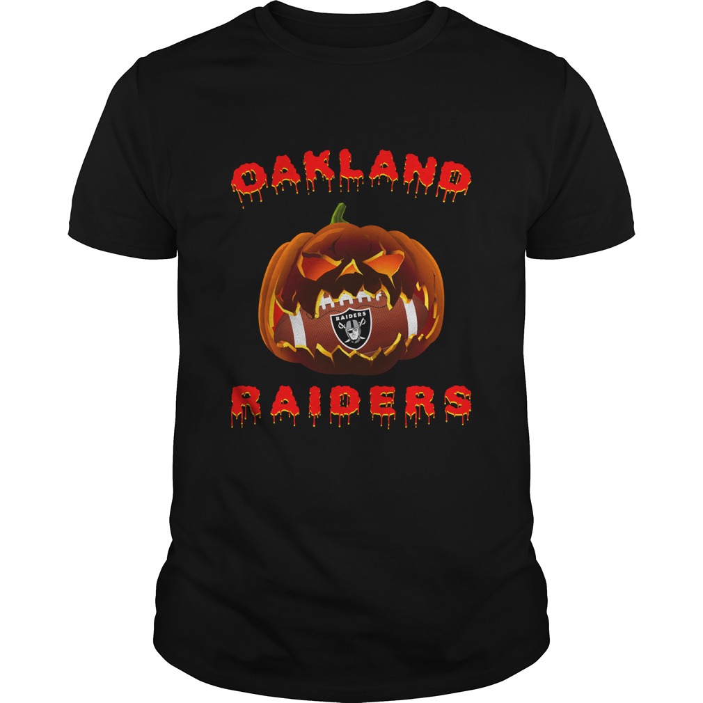 Oakland Raiders Halloween Pumpkin T-Shirt Oakland Raiders Halloween Pumpkin T-Shirt