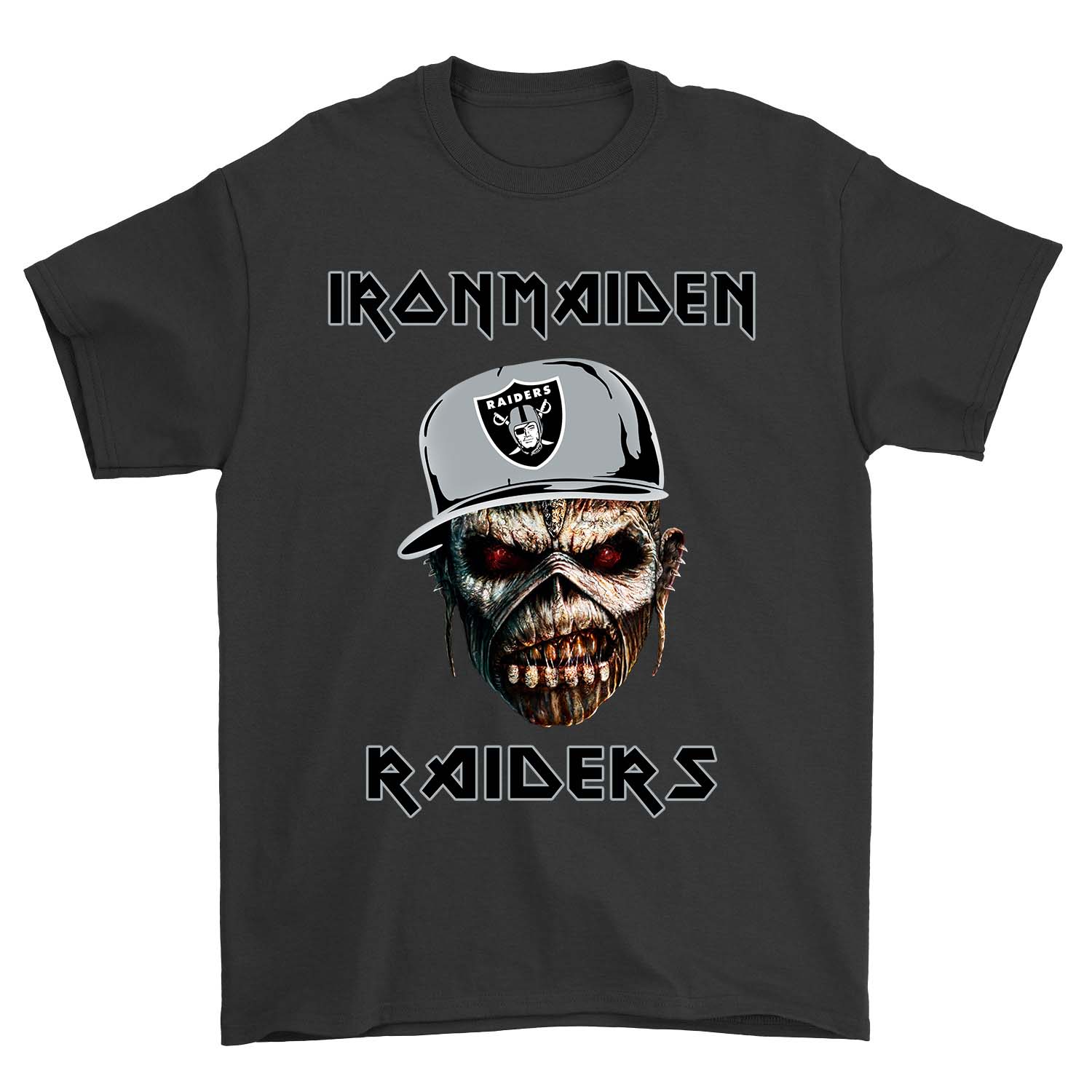 Oakland Raiders "iron Maiden" Rock & Roll T-Shirt Oakland Raiders "iron Maiden" Rock & Roll T-Shirt