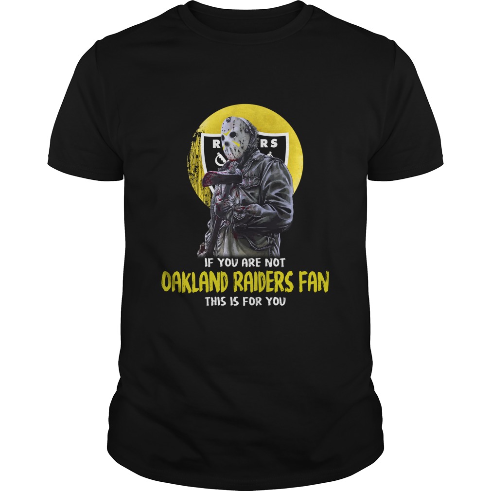 Oakland Raiders "jason Voorhees - Fan Or Else" T-Shirt Oakland Raiders "jason Voorhees - Fan Or Else" T-Shirt