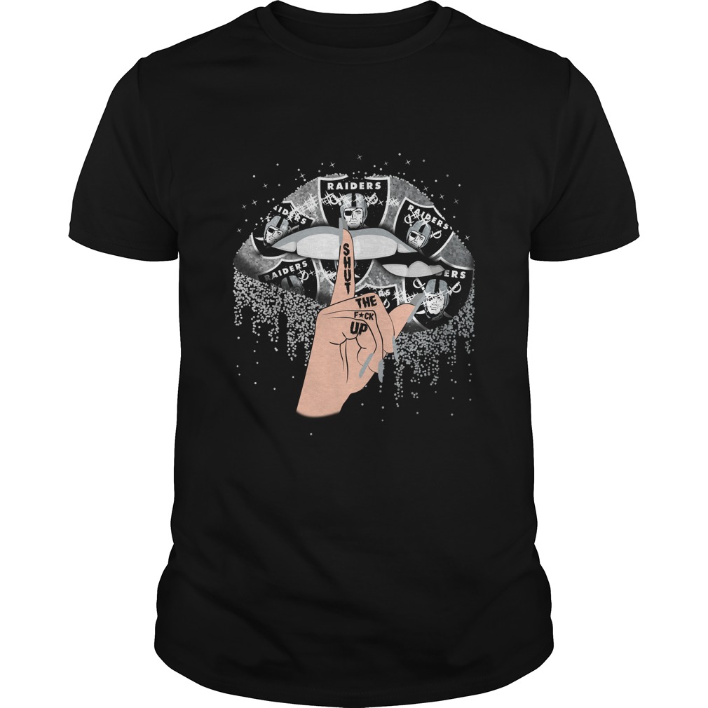 Oakland Raiders "shut Up" Lips T-Shirt Oakland Raiders "shut Up" Lips T-Shirt