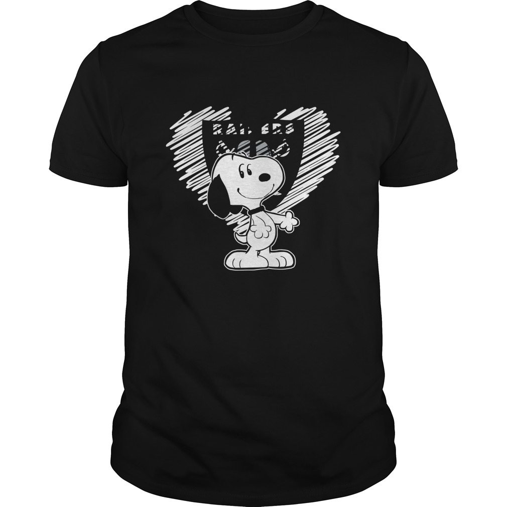 Oakland Raiders "snoopy In My Heart" T-Shirt Oakland Raiders "snoopy In My Heart" T-Shirt