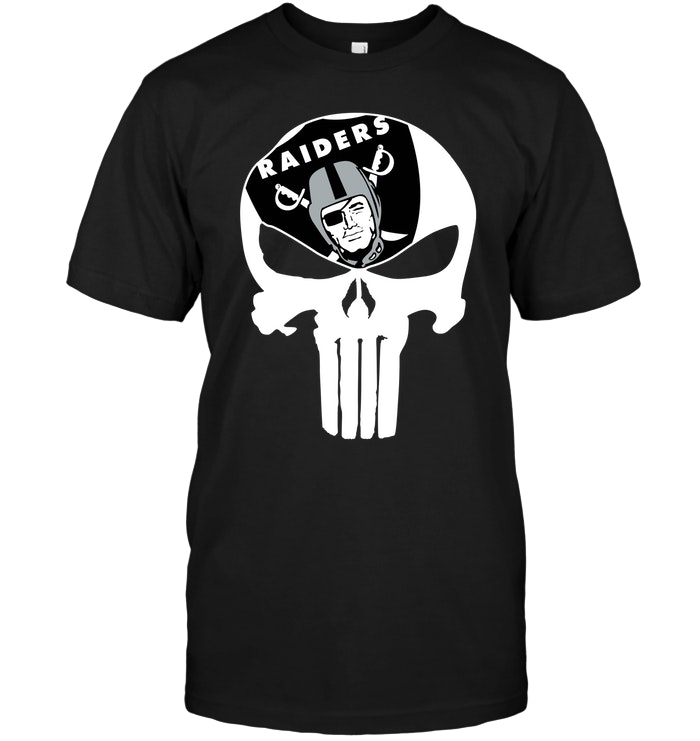 Oakland Raiders "punisher Skull" T-Shirt Oakland Raiders "punisher Skull" T-Shirt