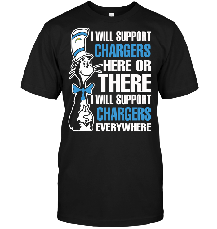 Los Angeles Chargers "support Them Everywhere" T-Shirt Los Angeles Chargers "support Them Everywhere" T-Shirt