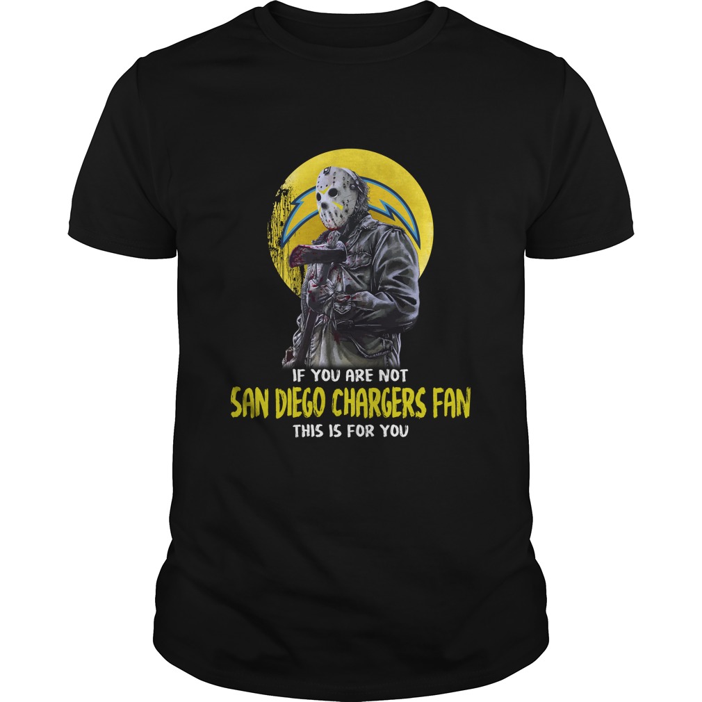 Los Angeles Chargers "jason Voorhees - Fan Or Else" T-Shirt Los Angeles Chargers "jason Voorhees - Fan Or Else" T-Shirt