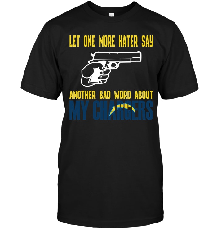 Los Angeles Chargers "haters' Warning" T-Shirt Los Angeles Chargers "haters' Warning" T-Shirt