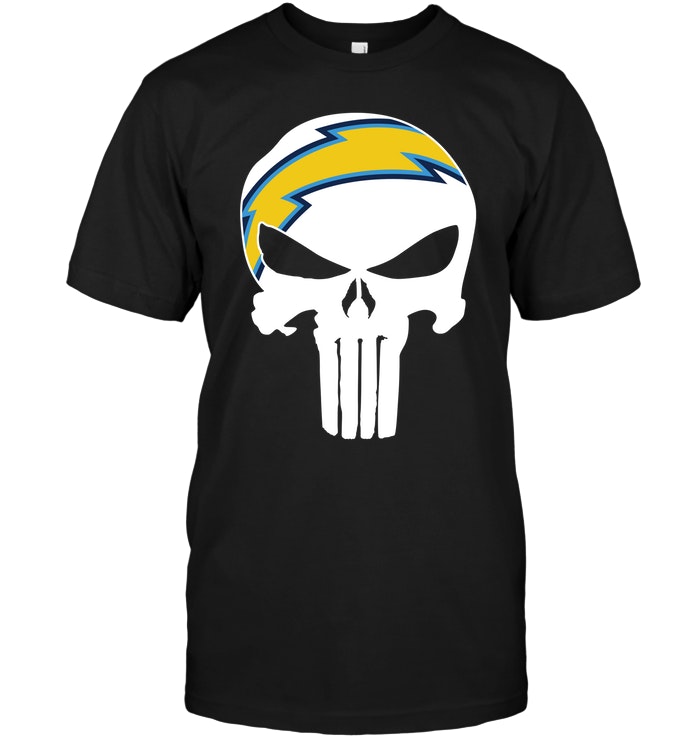 Los Angeles Chargers "punisher Skull" T-Shirt Los Angeles Chargers "punisher Skull" T-Shirt