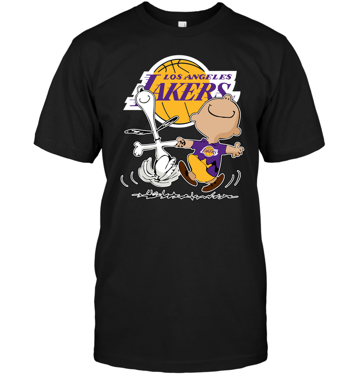 Los Angeles Lakers "charlie Brown & Snoopy" T-Shirt Los Angeles Lakers "charlie Brown & Snoopy" T-Shirt