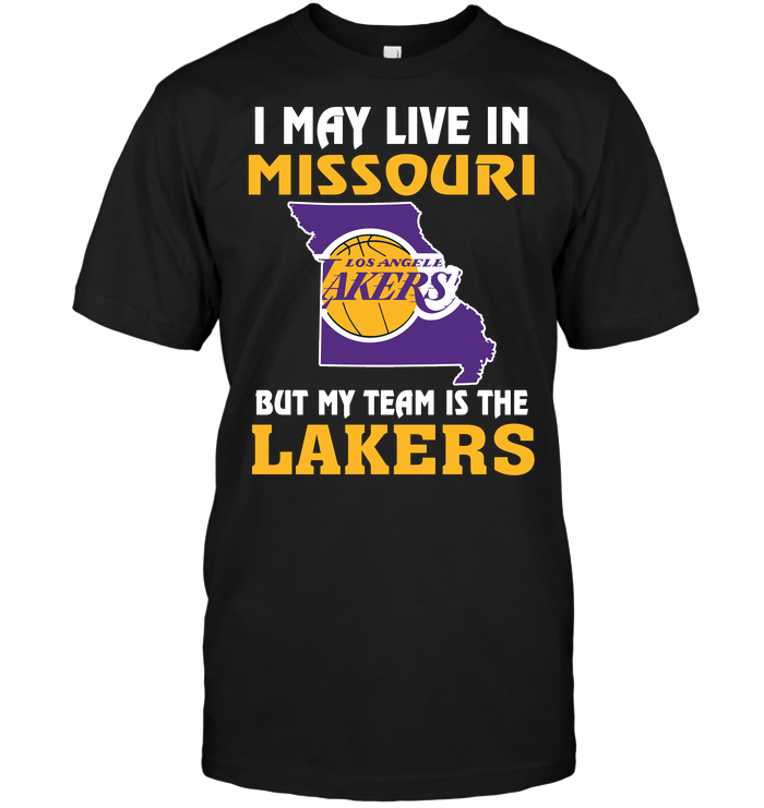 Los Angeles Lakers "i May Live In Missouri" T-Shirt Los Angeles Lakers "i May Live In Missouri" T-Shirt