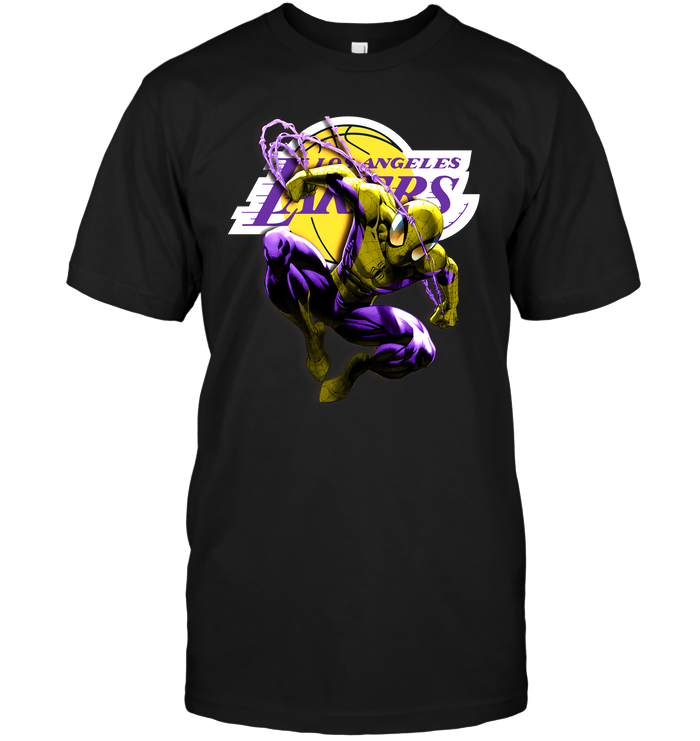 Los Angeles Lakers "spiderman" Superhero T-Shirt Los Angeles Lakers "spiderman" Superhero T-Shirt