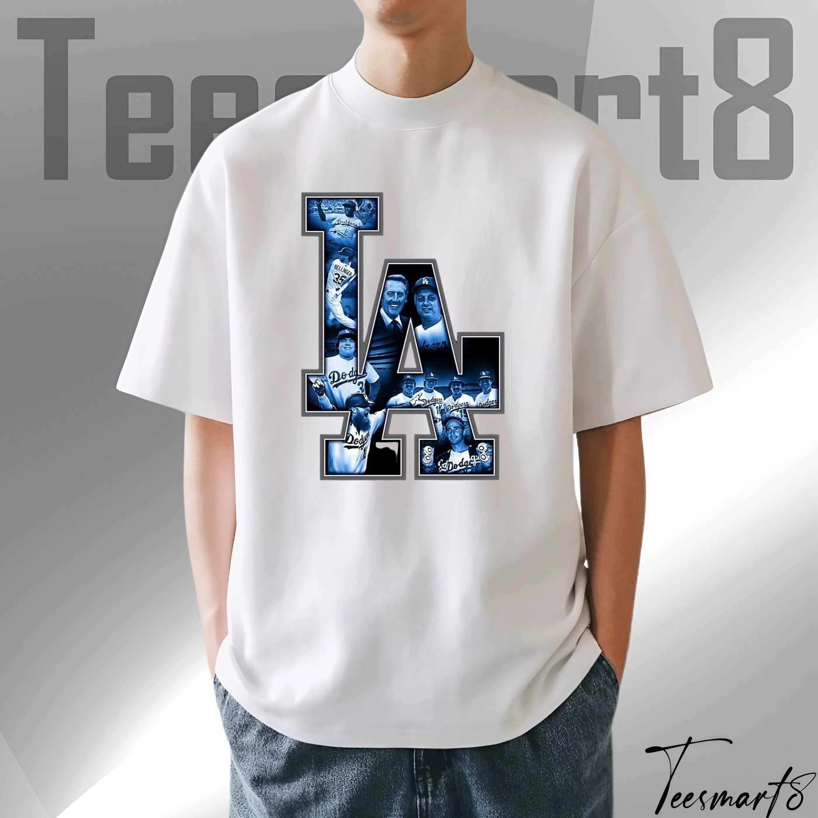 La Dodgers Mlb Cotton T-Shirt – Baseball Fan Tee, Dodgers Logo Shirt, Sports Fan Apparel