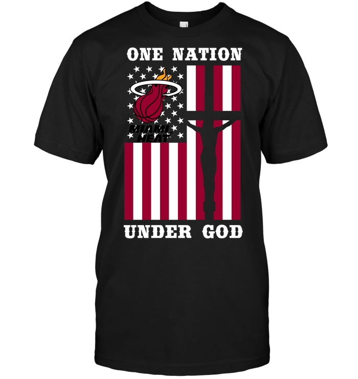Miami Heat "one Nation Under God" Patriotic T-Shirt Miami Heat "one Nation Under God" Patriotic T-Shirt