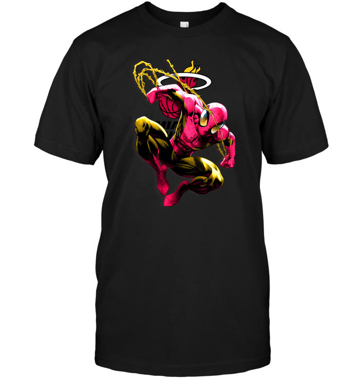 Miami Heat "spiderman" Superhero T-Shirt Miami Heat "spiderman" Superhero T-Shirt