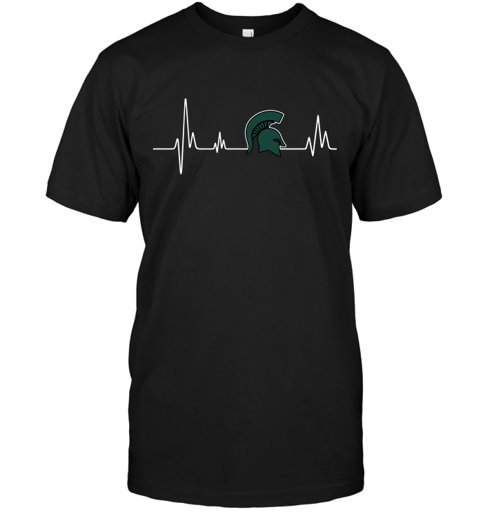 Michigan State Spartans Heartbeat T-Shirt Michigan State Spartans Heartbeat T-Shirt
