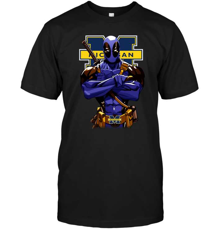 Giants Deadpool Michigan Wolverines T-Shirt Giants Deadpool Michigan Wolverines T-Shirt