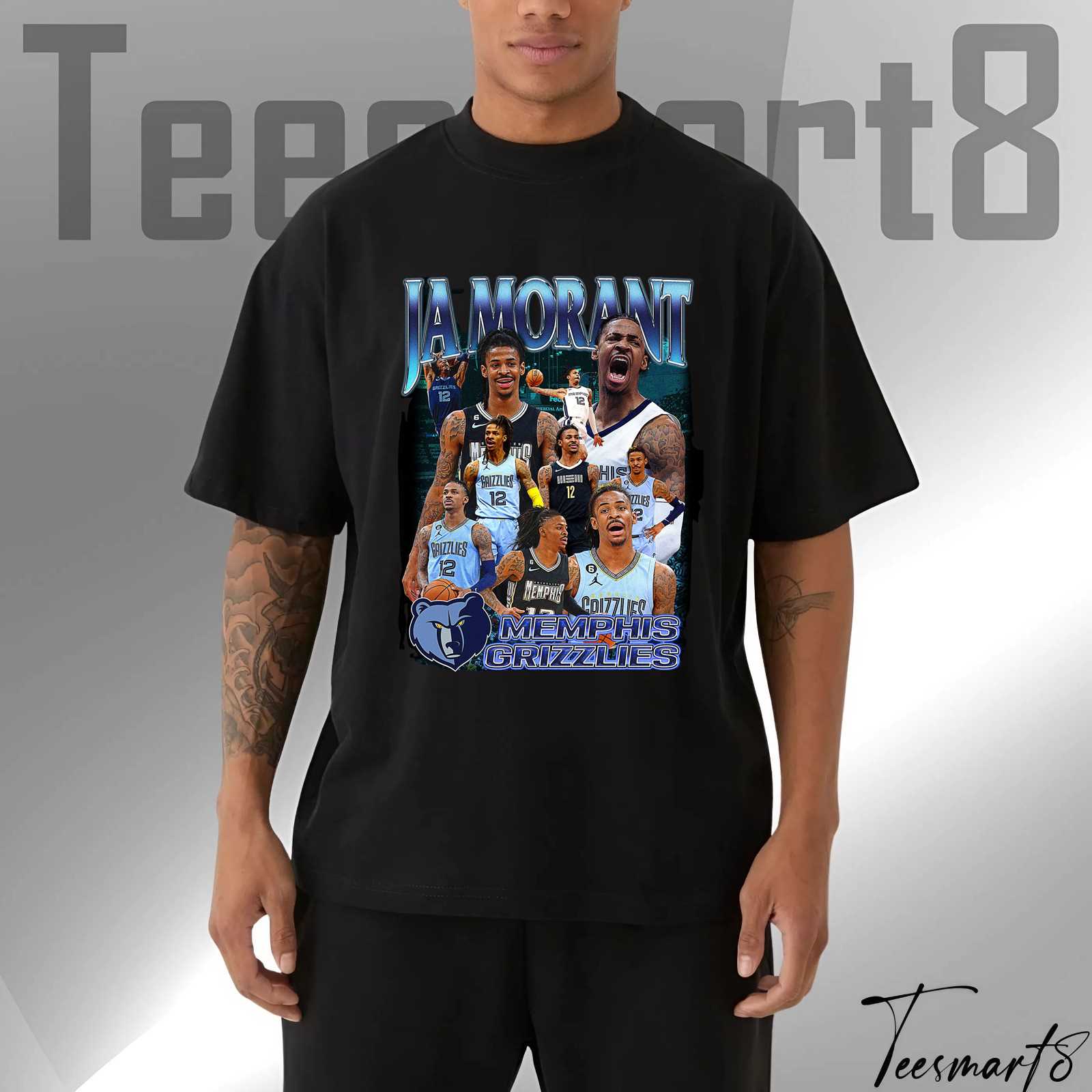 Ja Morant Rap Tee – Vintage Hip Hop Basketball Streetwear
