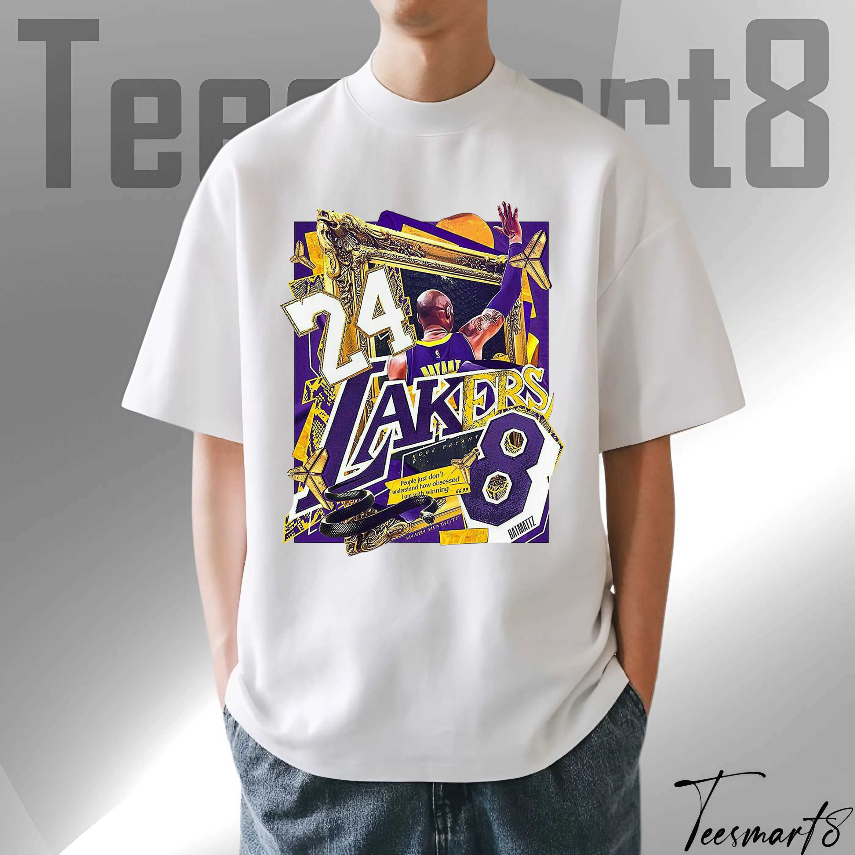 Kobe 24 Memorial T-Shirt – Lakers Gold & Purple Fan Shirt
