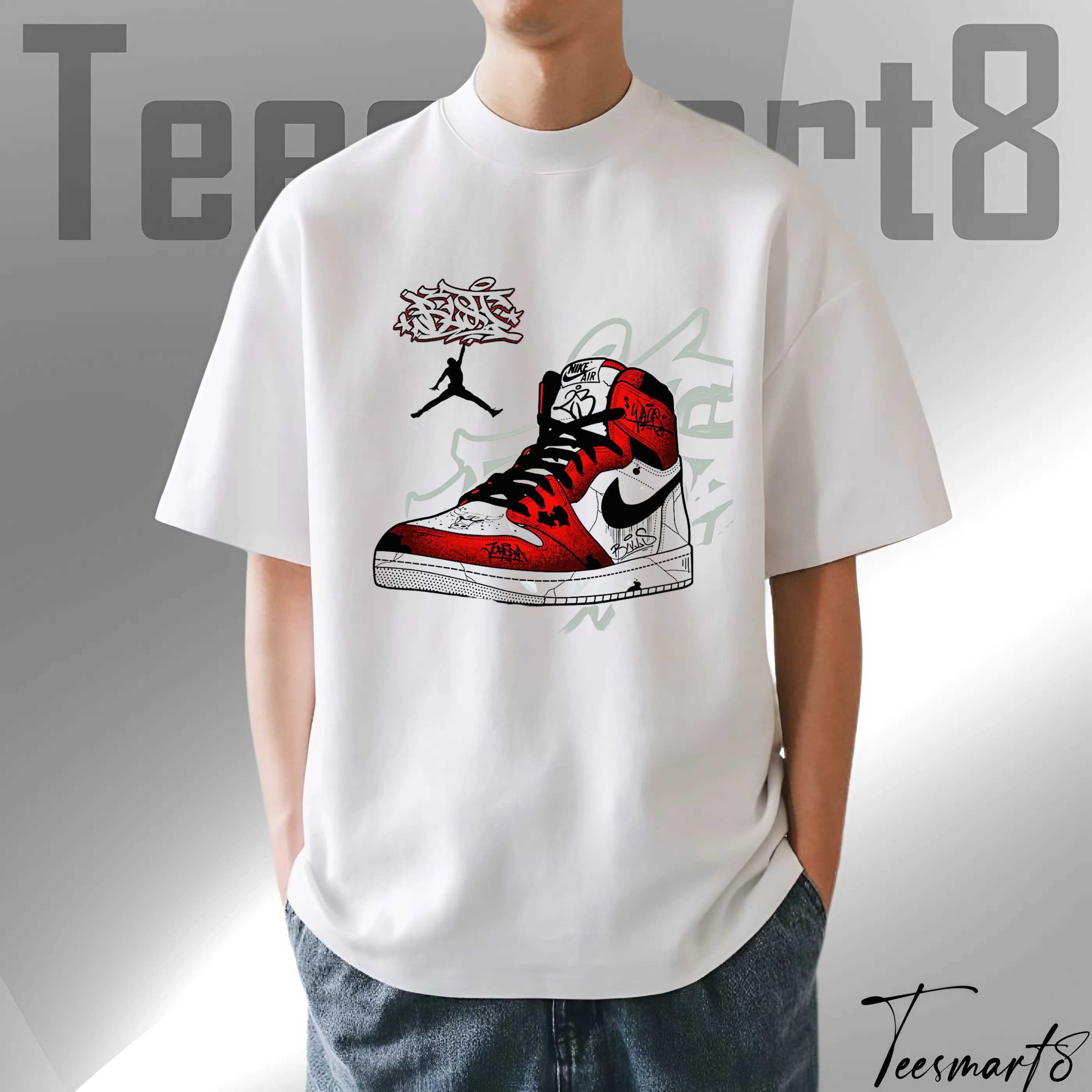 Air Jordan Graffiti Tee – Tattoo Street Art Basketball Shirt