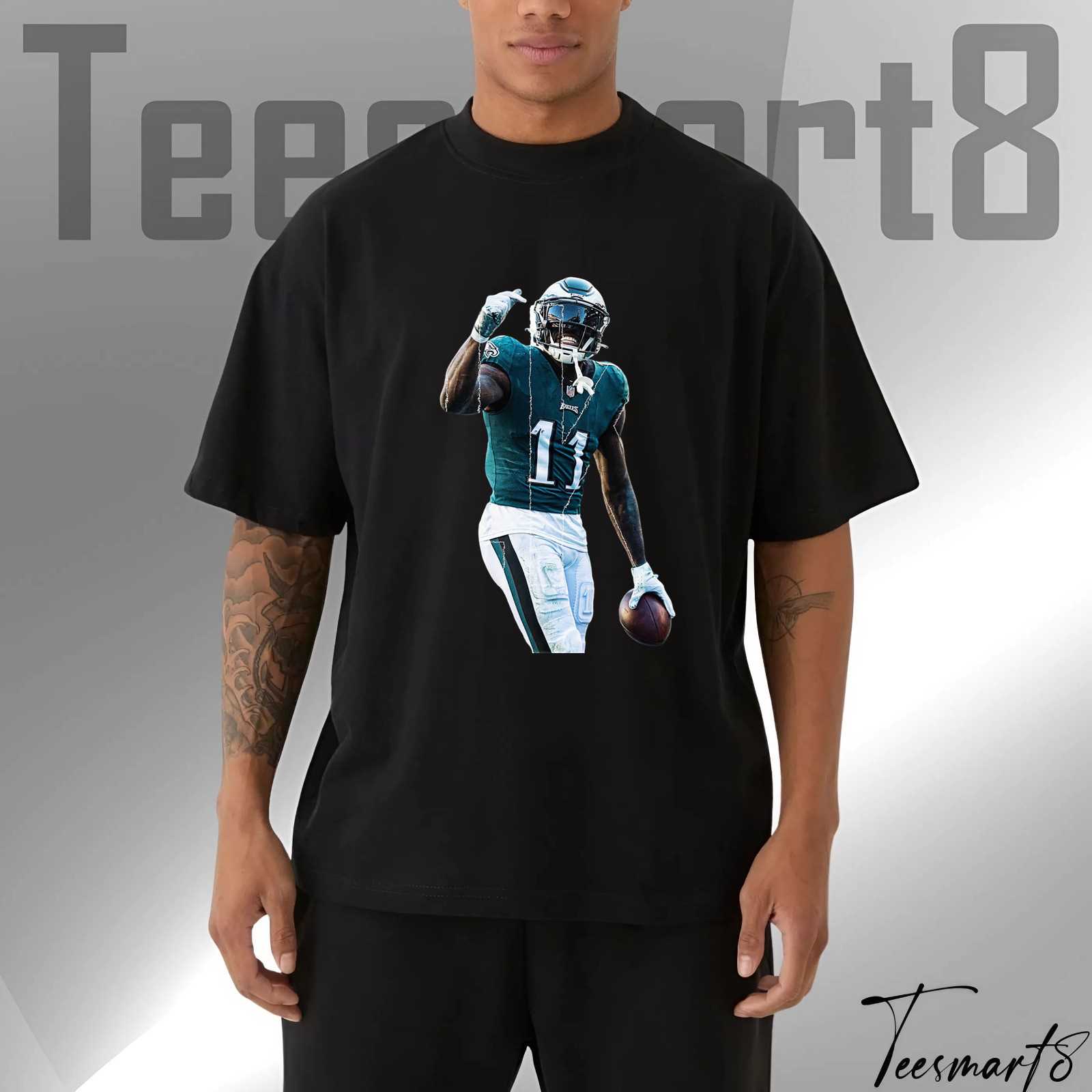 Aj Brown Eagles Player Graphic Tee – Philadelphia Nfl Football Shirt